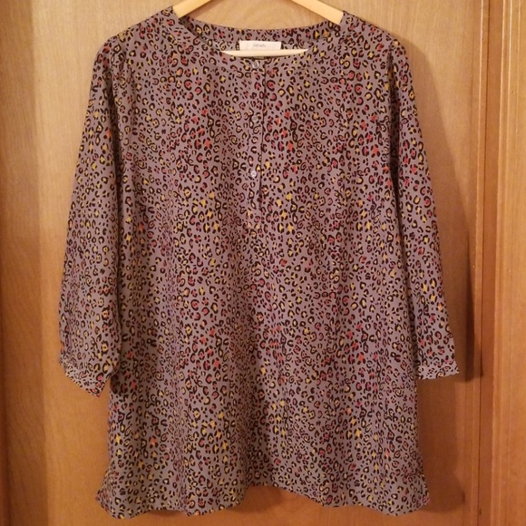New Lark & Ro Leopard Print Top - Picture 3 of 5